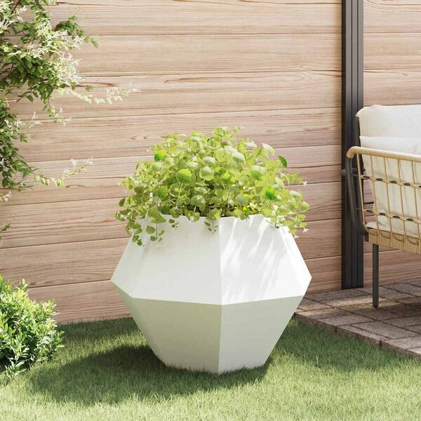 VidaXL Növénytartó 2 pcs Fehér 75 x 75 x 60 cm Acél
