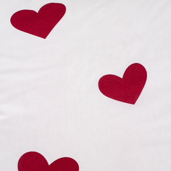4Home Red Hearts pamut ágyneműhuzat, 140 x 200 cm, 70 x 90 cm