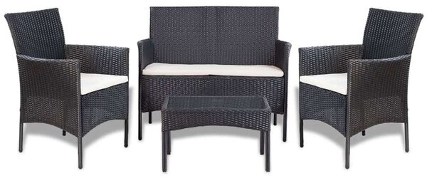 VidaXL Polyrattan Kerti Bútorszett - 4 részes