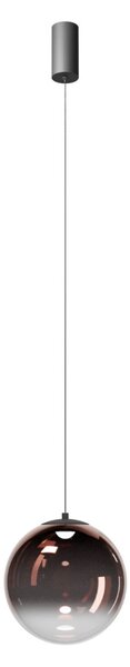 IRIDES függülámpa, 25 cm, matt fekete, kávé szín