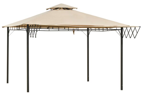 Outsunny kerti pavilon sátor, fém / poliészter, 3,25x3,25m, világosbarna