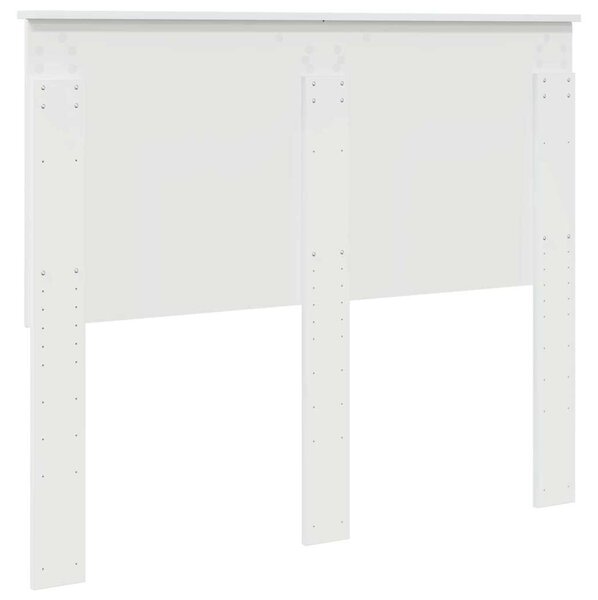 VidaXL Fejtámla fejtámlával Fényes Fehér 135 cm Faanyag