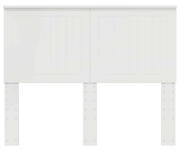 VidaXL Fejtámla fejtámlával Fényes Fehér 135 cm Faanyag