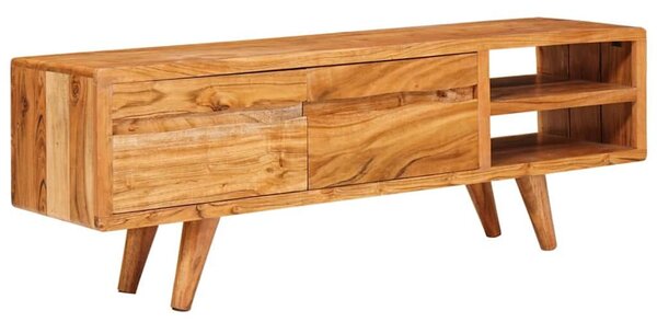 VidaXL TV szekrény polcokkal Barna 110 x 30 x 40 cm Tömör Akácfa