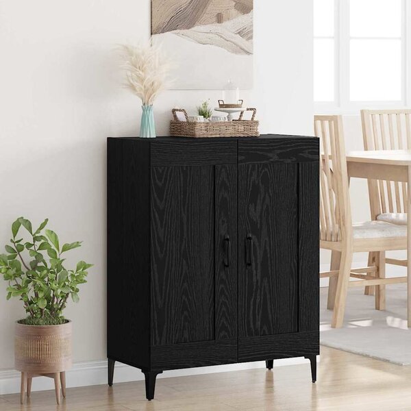 VidaXL Széf Fekete tölgy 69,5 x 34 x 90 cm Szerelt Fa
