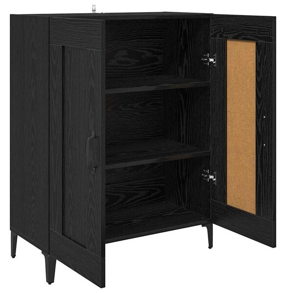 VidaXL Széf Fekete tölgy 69,5 x 34 x 90 cm Szerelt Fa
