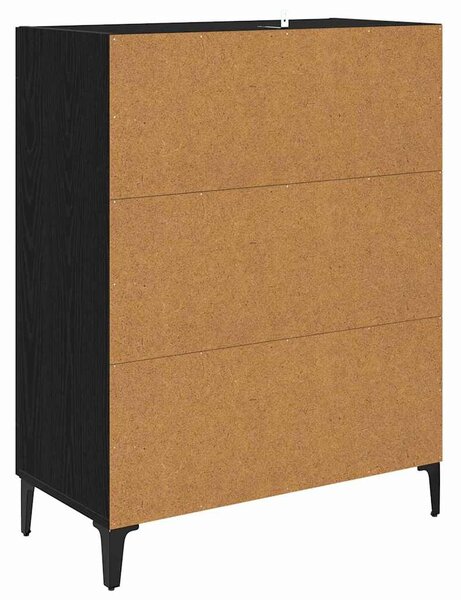 VidaXL Széf Fekete tölgy 69,5 x 34 x 90 cm Szerelt Fa
