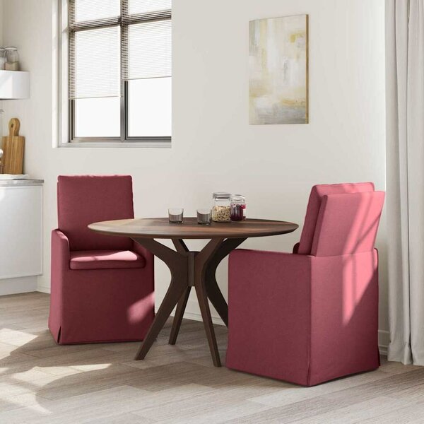 VidaXL Étkező Székek 2 pcs bordó 57 x 67 x 98 cm szövet