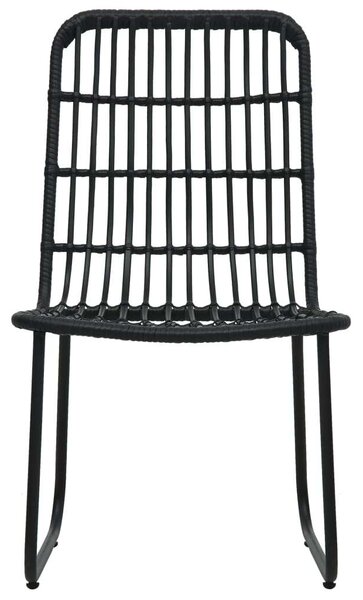 Polyrattan Kültéri Étkezőgarnitúra - 5 részes - Fekete