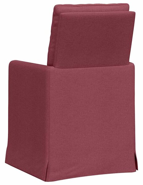 VidaXL Étkező Székek 2 pcs bordó 57 x 67 x 98 cm szövet