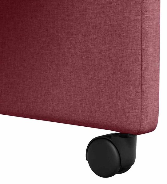 VidaXL Étkező Székek kerekekkel 2 pcs bordó 58 x 65 x 94 cm szövet