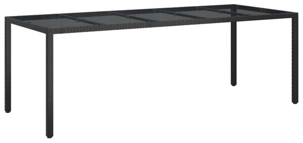 Polyrattan Kerti Étkezőgarnitúra - 9 részes - Fekete