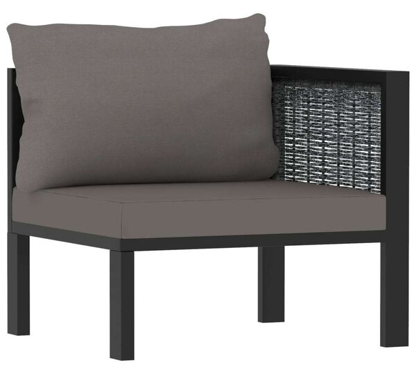 Polyrattan Kerti Ülőgarnitúra - 8 Személyes - Antracitszürke