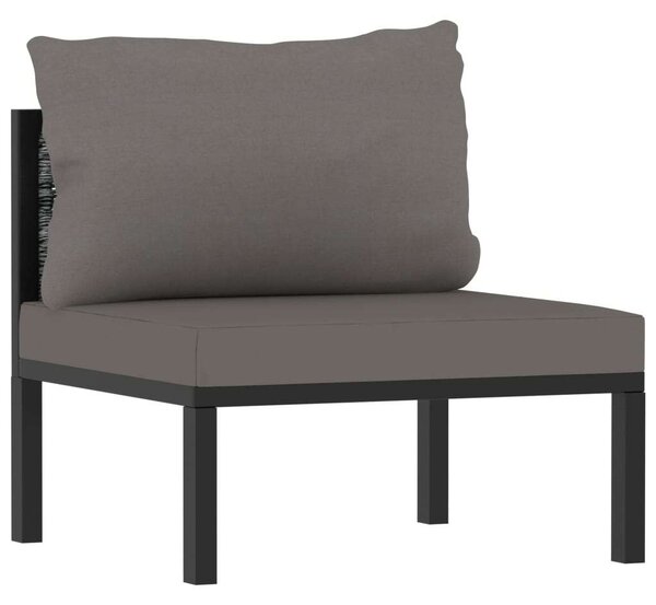 Polyrattan Kerti Ülőgarnitúra - 8 Személyes - Antracitszürke