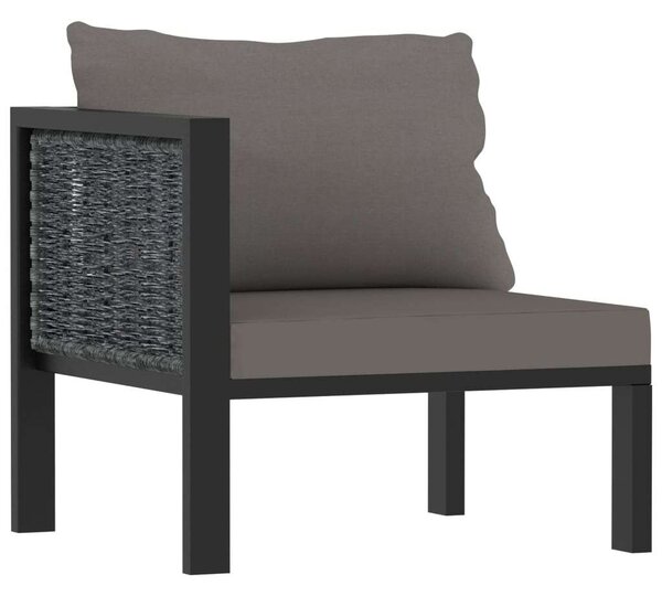 Polyrattan Kerti Ülőgarnitúra - 8 Személyes - Antracitszürke