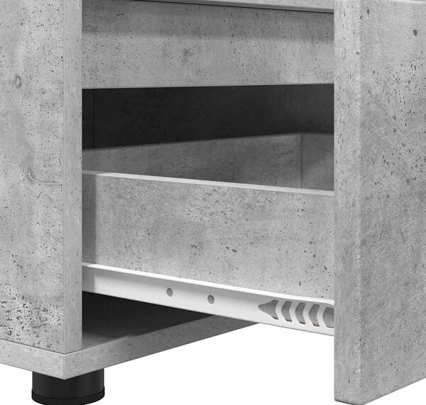 VidaXL TV szekrény fiókkal Beton Szürke 100 x 48 x 43 cm Faanyag