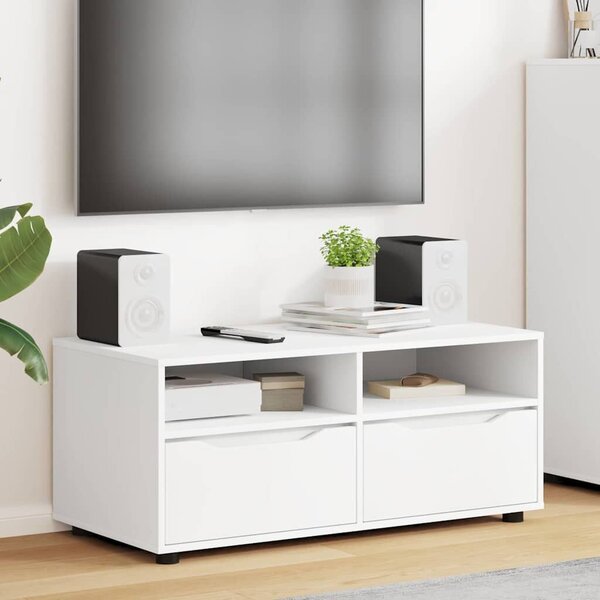 VidaXL TV szekrény fiókkal Fehér 100 x 48 x 43 cm Faanyag