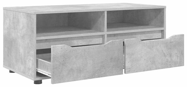 VidaXL TV szekrény fiókkal Beton Szürke 100 x 48 x 43 cm Faanyag