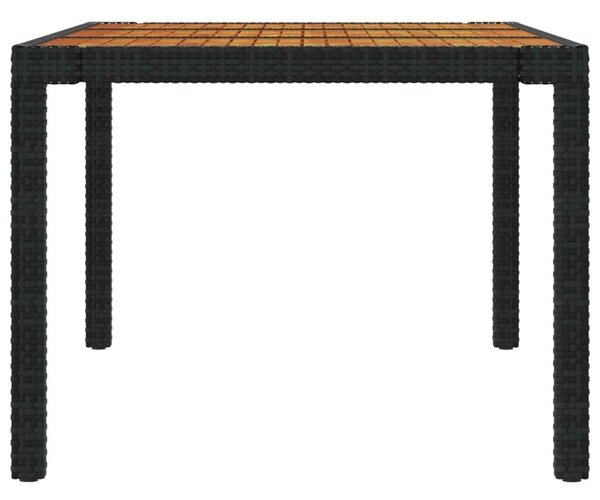 Kültéri Polyrattan Étkezőgarnitúra - 7 részes - Fekete