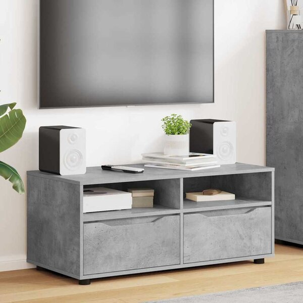 VidaXL TV szekrény fiókkal Beton Szürke 100 x 48 x 43 cm Faanyag