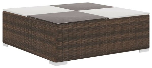 Polyrattan Kerti Bútorszett - 6 részes - Barna