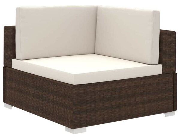 Polyrattan Kerti Bútorszett - 6 részes - Barna