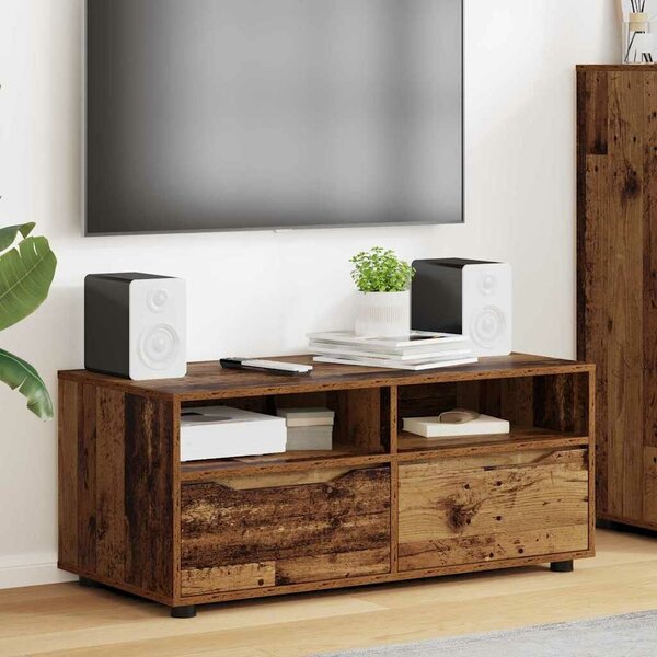 VidaXL TV szekrény fiókkal Öreg fa 100 x 48 x 43 cm Faanyag
