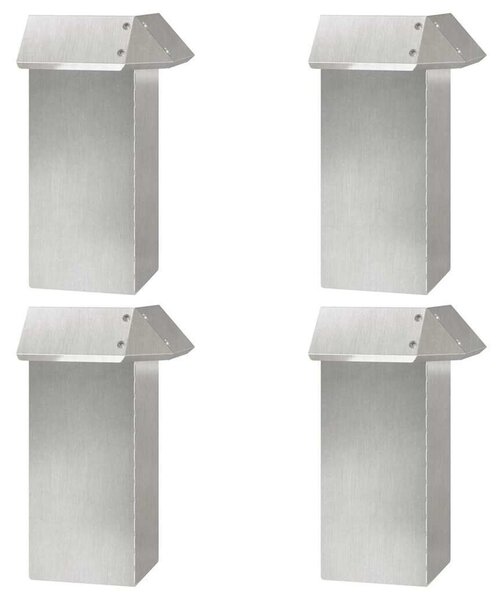 VidaXL Csiga kerítések 20 db 100 x 3,5 x 25 cm Rozsdamentes acél Ezüst
