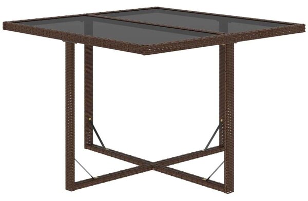 Polyrattan Kerti Étkezőgarnitúra - 9 részes - Barna