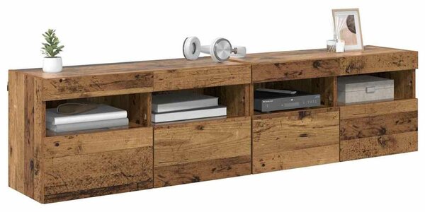VidaXL TV Fali Szekrények 2 pcs Öreg fa 80 x 30 x 40 cm Faanyag