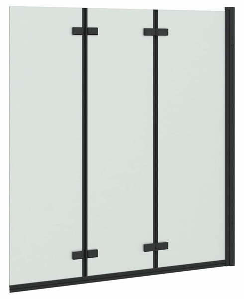 VidaXL Összecsukható Zuhanyzó Előtető Fekete 130 x 138 cm