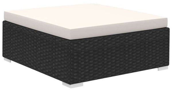 Polyrattan Kerti Bútorszett - 6 részes - Fekete