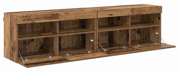 VidaXL TV Fali Szekrények 2 pcs Öreg fa 80 x 30 x 40 cm Faanyag