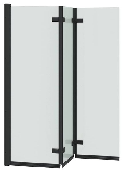 VidaXL Összecsukható Zuhanyzó Előtető Fekete 130 x 138 cm