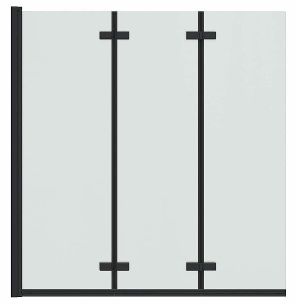 VidaXL Összecsukható Zuhanyzó Előtető Fekete 130 x 138 cm