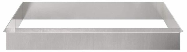 VidaXL Csiga kerítések 12 db 100 x 3,5 x 25 cm Rozsdamentes acél Ezüst