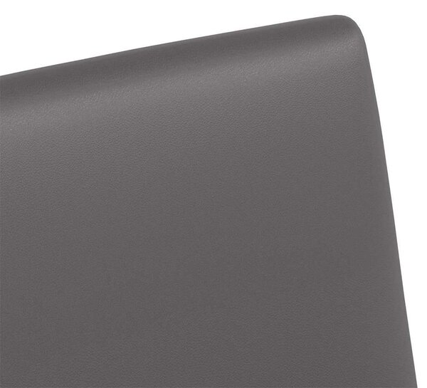 VidaXL Étkező Székek kerekekkel 2 pcs Szürke 57 x 66 x 94 cm Műbőr