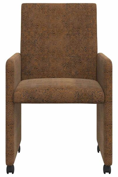 VidaXL Étkező Székek 2 pcs Barna 57 x 66 x 94 cm Műbőr velúr