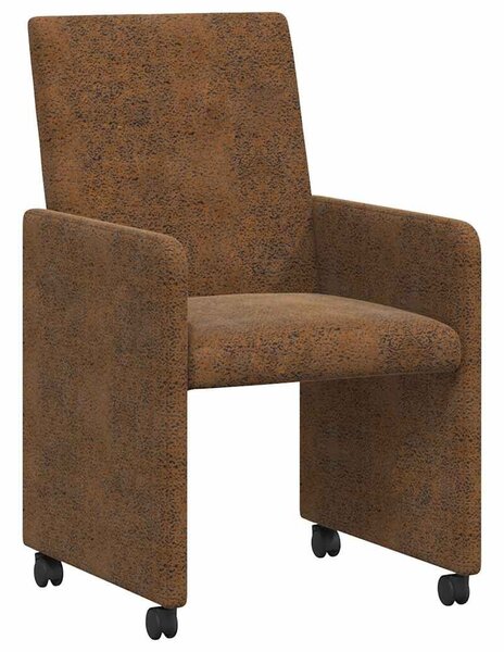 VidaXL Étkező Székek 2 pcs Barna 57 x 66 x 94 cm Műbőr velúr