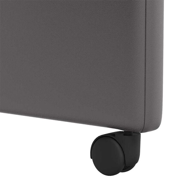 VidaXL Étkező Székek kerekekkel 2 pcs Szürke 57 x 66 x 94 cm Műbőr