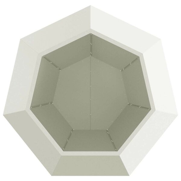 VidaXL Növénytartó 2 pcs Fehér 100 x 100 x 80 cm Acél