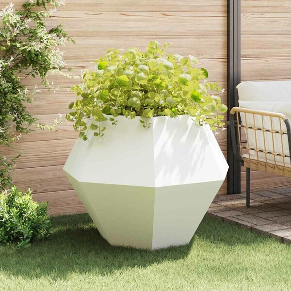 VidaXL Növénytartó 2 pcs Fehér 100 x 100 x 80 cm Acél