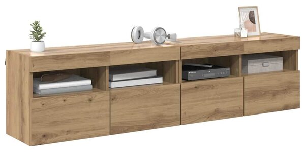 VidaXL TV Fali Szekrények 2 pcs Artisan tölgy 80 x 30 x 40 cm Faanyag