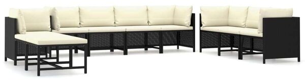 VidaXL Polyrattan Kerti Bútorszett - 10 részes