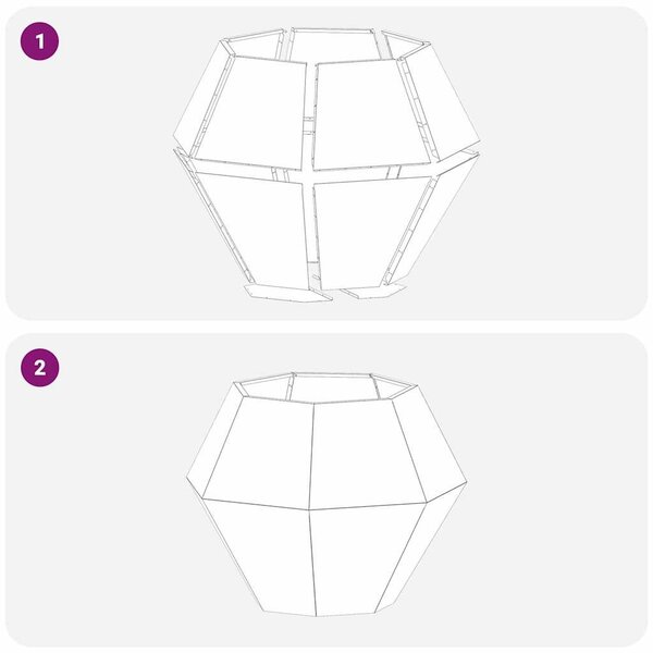VidaXL Növénytartó 2 pcs Olajzöld 100 x 100 x 80 cm Acél