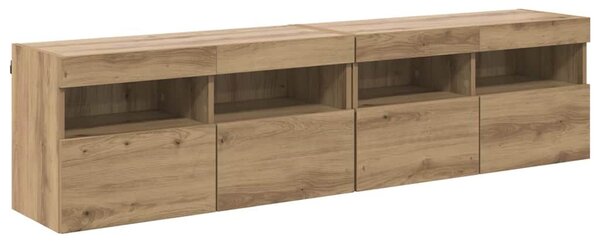 VidaXL TV Fali Szekrények 2 pcs Artisan tölgy 80 x 30 x 40 cm Faanyag