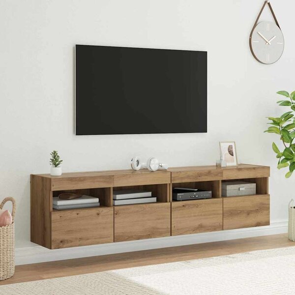 VidaXL TV Fali Szekrények 2 pcs Artisan tölgy 80 x 30 x 40 cm Faanyag