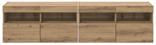 VidaXL TV Fali Szekrények 2 pcs Artisan tölgy 80 x 30 x 40 cm Faanyag
