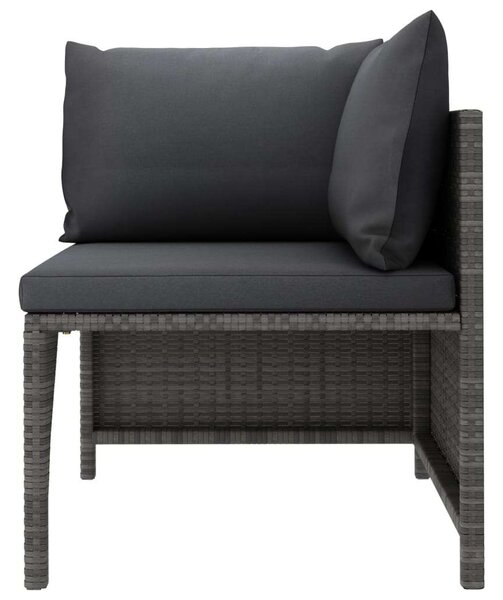 VidaXL Polyrattan Kerti Ülőgarnitúra - 5 részes - Szürke
