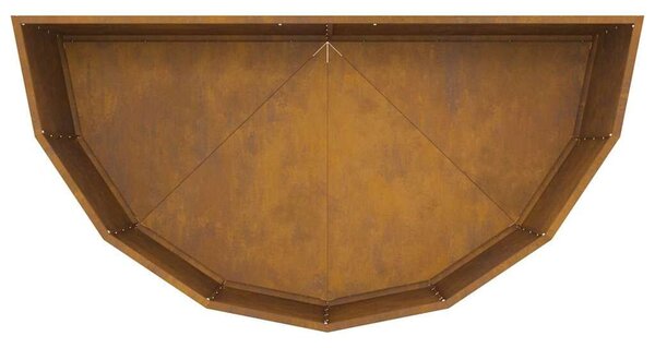VidaXL Növénytartó Rozsdás 120 x 60 x 50 cm Időjárásálló acél
